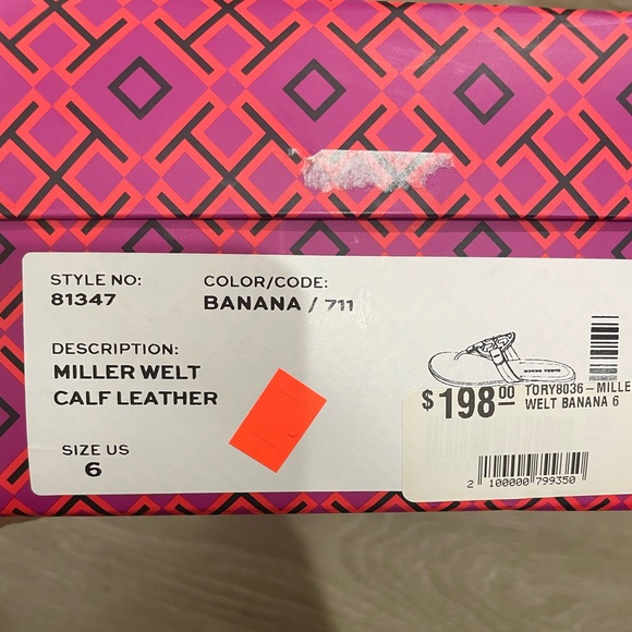 Tory Burch miller sandals size 6 banana butter yellow - Picture 7 of 7